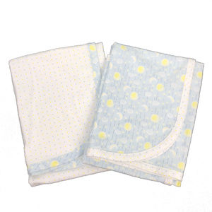 Baby Blanket Set Moons Stars & Polka Dots